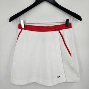 Vtg Deadstock Fila White Tennis Skirt Womens 6 Mini Pockets Made in Italy NWT